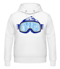 Life Is Better On The Slopes - Sweat à capuche Homme - Blanc - Devant