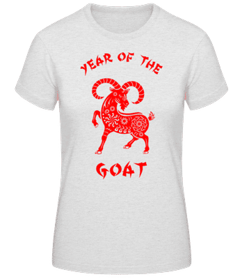 Chinese Zodiac Year Of The Goat - Frauen Basic T-Shirt - Grau meliert - Vorne