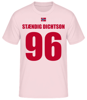 Norwegen Fußball Trikot Stændig Dichtson - Männer Basic T-Shirt - Rosa - Vorne
