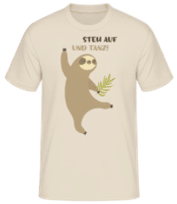 Steh Auf Und Tanz - Männer Basic T-Shirt - Creme - Vorne