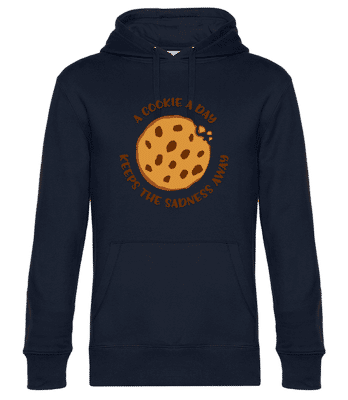 A Cookie A Day - Sweat à capuche premium Unisexe - Bleu marine - Devant
