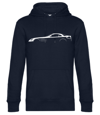 'Mercedes SLR McLaren C199' Silhouette - Unisex premium mikina s kapucí - Namořnická modrá - Napřed
