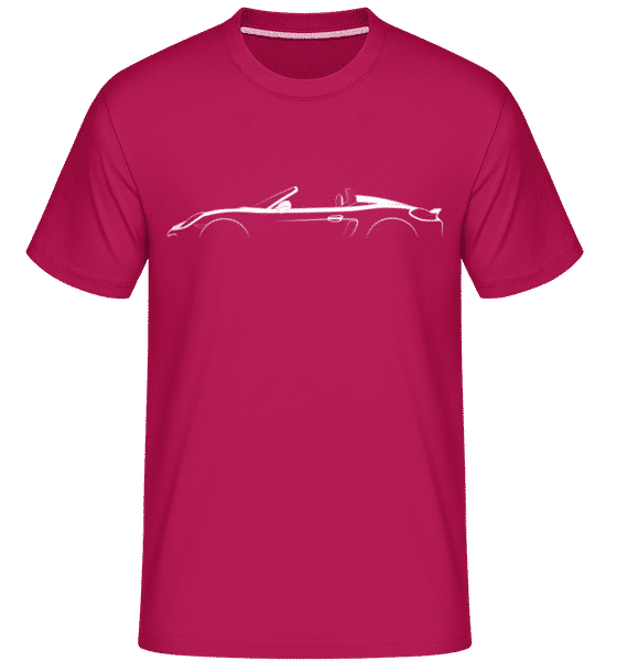 Preview: 'Porsche Boxster 981 Spyder' Silhouette - Shirtinator Men's T-Shirt - Magenta - Front
