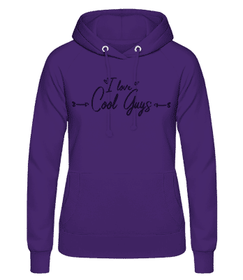 I Love Cool Guys - Women's Hoodie - Purple - Front