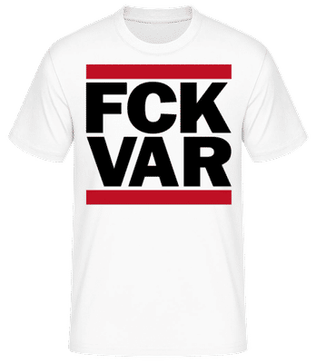 Fck Var Black - T-shirt standard Homme - Blanc - Devant