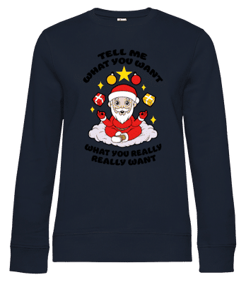 Tell Me What You Want - Women's standard sweatshirt - Navy - Front