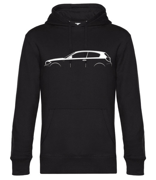 Aperçu: 'BMW 1 Series 3-door (E81)' Silhouette - Sweat à capuche premium Unisexe - Noir - Devant