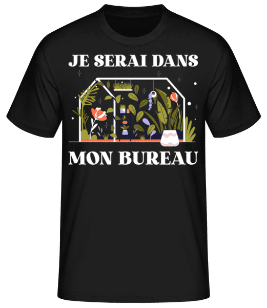 Aperçu: Je Serai Dans Mon Bureau - T-shirt standard Homme - Noir - Devant