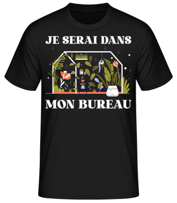 Je Serai Dans Mon Bureau - T-shirt standard Homme - Noir - Devant