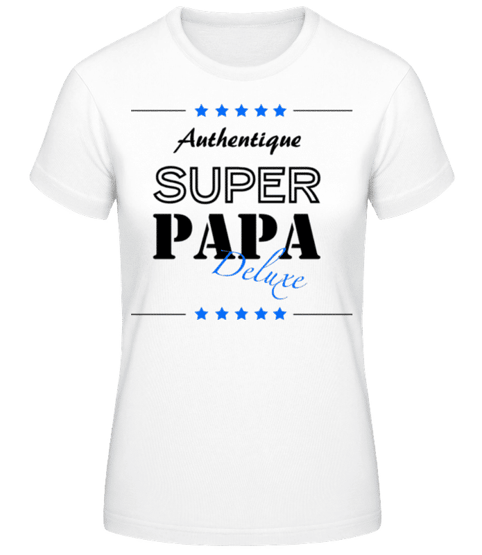Aperçu: Super Papa Deluxe Nior - T-shirt femme B&C - Blanc - Devant