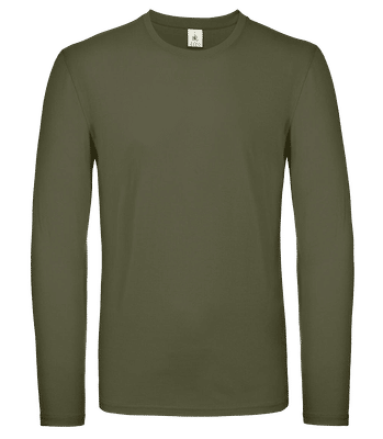 Men's B&C Longsleeve - Khaki - Front