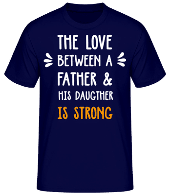 Love Between Father Daughter - Men's Basic T-Shirt - Navy - Front