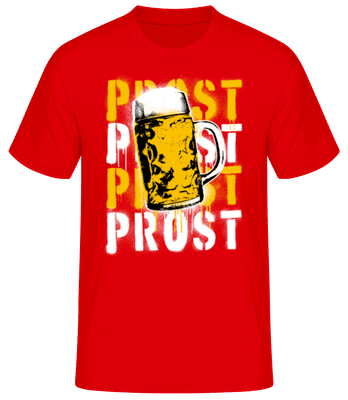 Prost - Männer Basic T-Shirt - Rot - Vorne