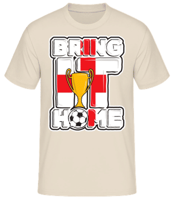 Football England Bring It Home - Men's Basic T-Shirt - Cream - Front