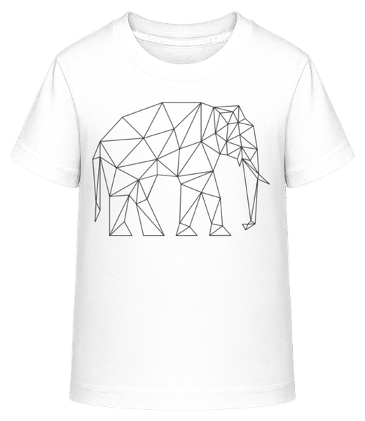Aperçu: Polygon Éléphant - T-shirt shirtinator Enfant - Blanc - Devant