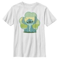 Disney - Lilo & Stitch - Stitch Lucky - Kinder T-Shirt - Weiß - Vorne