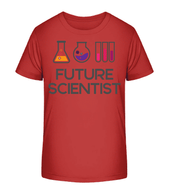 future Scientist - Detské bio tričko Stanley Stella 2.0 - Červená - Predné