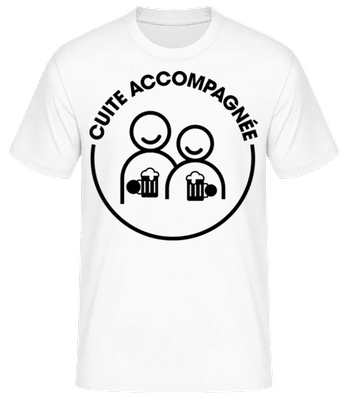 Cuite Accompagnée Black - T-shirt standard Homme - Blanc - Devant
