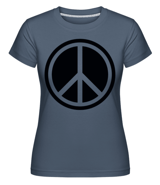 Aperçu: Symbole De La Paix -  T-shirt Shirtinator femme - Bleu denim - Devant