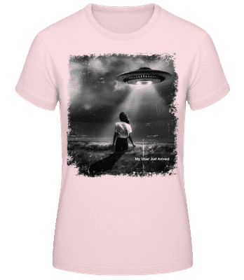 My 'Uber' Just Arrived - T-shirt standard Femme - Rose - Devant