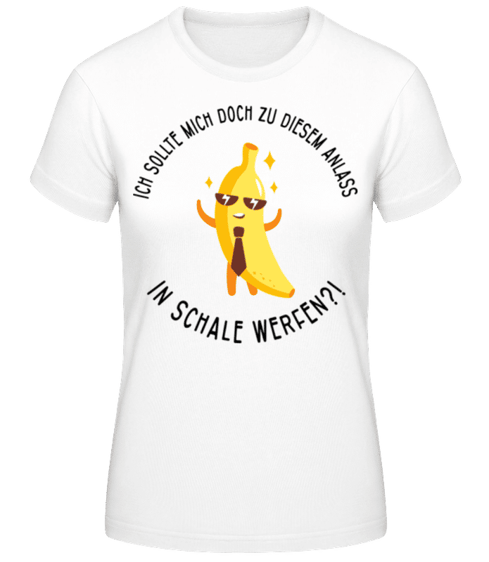 Vorschau: Zum Anlass In Schale Werfen - Frauen Basic T-Shirt - Weiß - Vorne