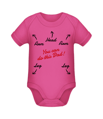You Can Do This Dad - Organic Baby Body - Magenta - Front