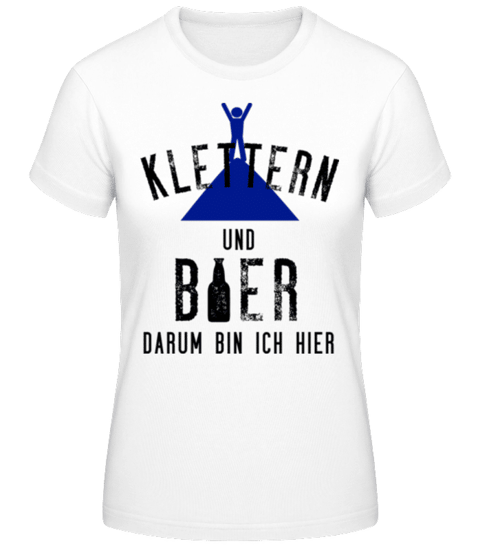 Vorschau: Klettern Und Bier - Frauen T-Shirt B&C - Weiß - Vorne