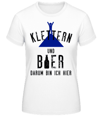 Klettern Und Bier - Frauen T-Shirt B&C - Weiß - Vorne