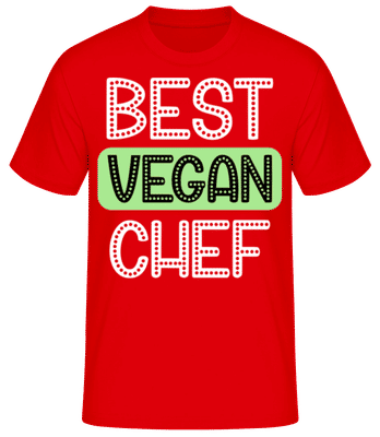 Best Vegan Chef - Men's Basic T-Shirt - Red - Front