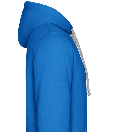 Unisex mikina s kapucí dvoubarevná - Světle modrá / Melirovĕ šedá - Pravicový