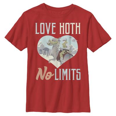 Star Wars - Text Hoth Love - Valentine's Day - Kids T-Shirt - Red - Front