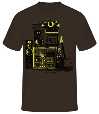 Beat Bass And Guitar - Men's B&C T-Shirt - Brown - Front