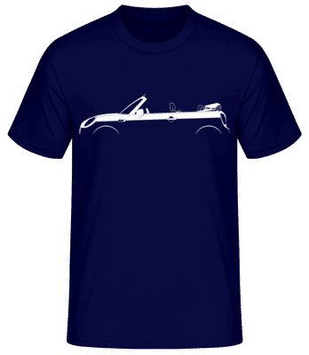 'Mini Cooper Cabrio (F57)' Silhouette - Men's Basic T-Shirt - Navy - Front