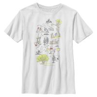 Disney Classics - Winnie the Pooh - Skupina Winnie Map - Kids T-Shirt - White - Front