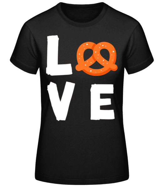Pretzel Love - T-shirt standard Femme - Noir - Devant
