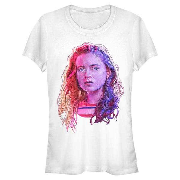 Aperçu: Netflix - Stranger Things - Max Big Face - Femme T-shirt - Blanc - Devant