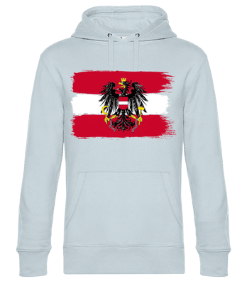 Drapeau Autriche - Sweat à capuche premium Unisexe - Bleu clair - Devant