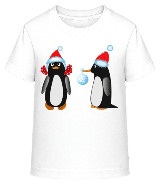 Aperçu: Pingouin À Noël 3 - T-shirt shirtinator Enfant - Blanc - Devant