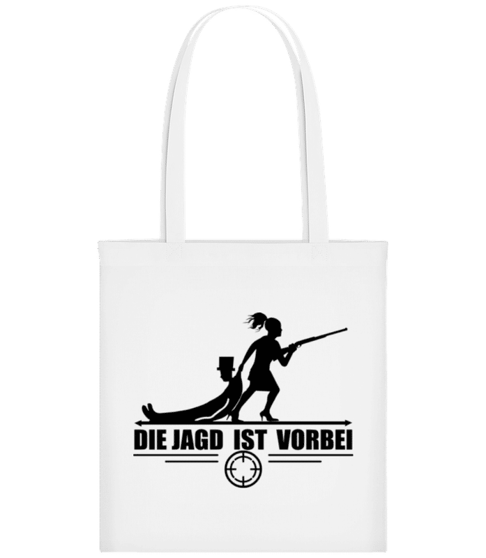 Vorschau: Die Jagd Ist Vorbei - Stofftasche - Weiß - Vorne