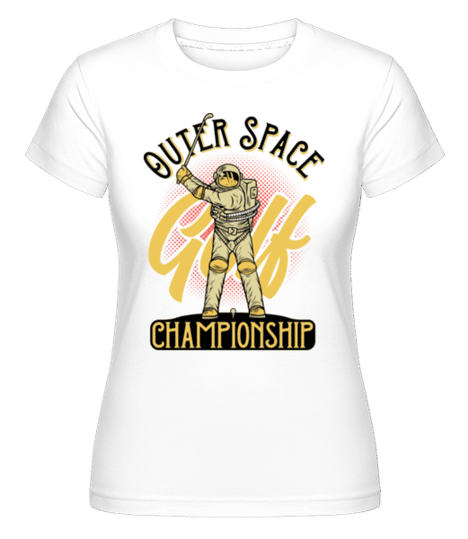 Aperçu: Space Golf Championship -  T-shirt Shirtinator femme - Blanc - Devant