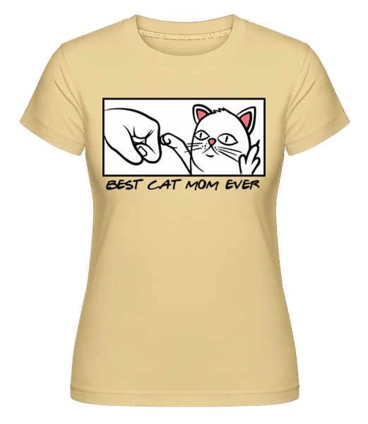 Aperçu: Best Cat Mom Ever -  T-shirt Shirtinator femme - Jaune - Devant