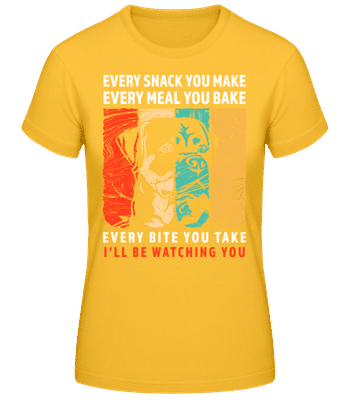 I'll Be Watching You - Camiseta básica de mujer - Amarillo dorado - delante