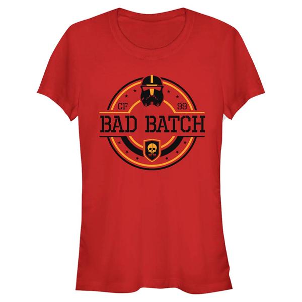 Aperçu: Star Wars - The Bad Batch - Logo The Ninety Nine - Femme T-shirt - Rouge - Devant