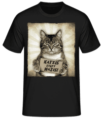 Katzis Statt Nazis · Männer Basic T-Shirt