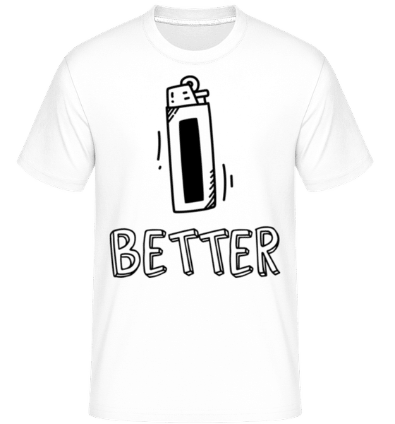 Aperçu: Cannabis Better -  T-Shirt Shirtinator homme - Blanc - Devant