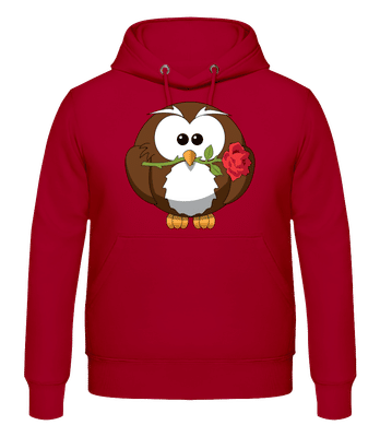 Valentine's Day Owl - Sudadera con capucha para hombre - Baya - delante