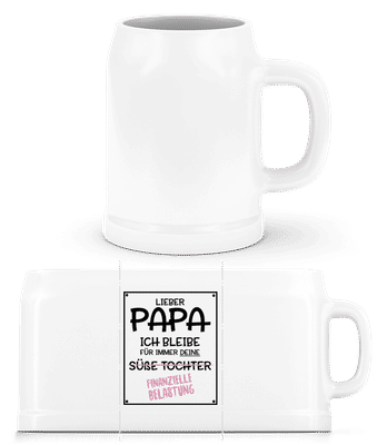 Finanzielle Belastung - Bierkrug - Weiß - Vorne