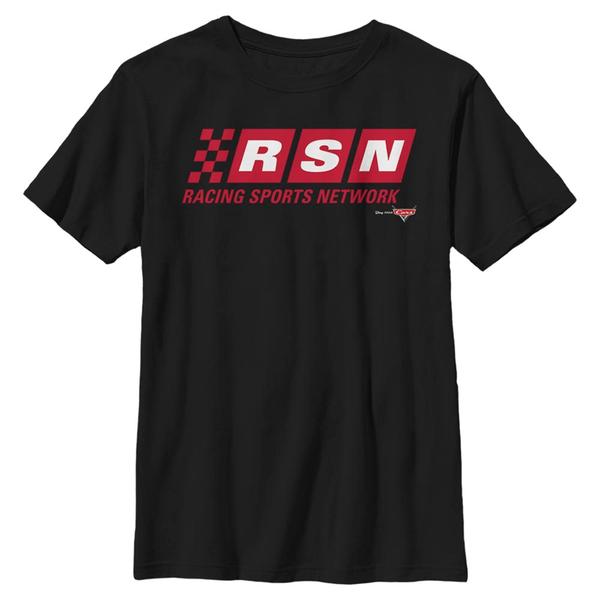 Aperçu: Pixar - Cars - Logo Racing Sports Network - Enfant T-shirt - Noir - Devant
