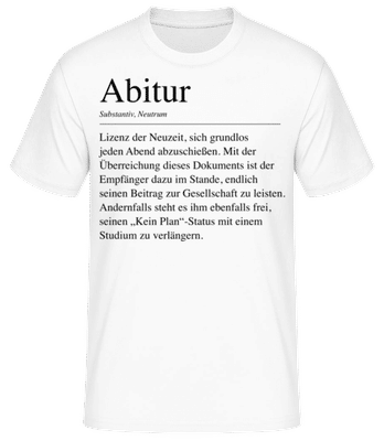 Abi Duden - Männer Basic T-Shirt - Weiß - Vorne