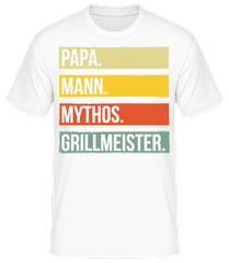 Papa Mann Mythos Grillmeister · Männer Basic T-Shirt
